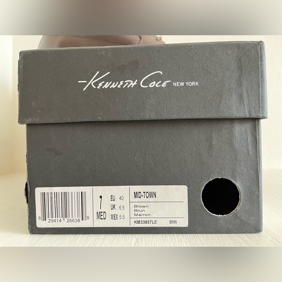Kenneth Cole New York Brown Leather Mid-Town Dress Shoes